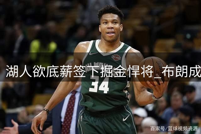 湖人欲底薪签下掘金悍将 布朗成紫金军团新目标